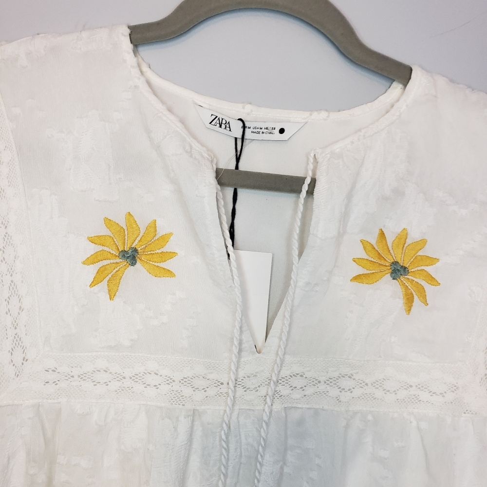 Zara Canary Island embroidered maxi dress - Picture 5 of 16